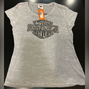 NWT Harley Davidson burnout t-shirt Size Large Smoky Mountain logo